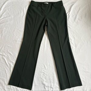 New York & Company Dark Green Flare Pants Size 6